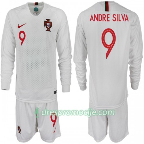 Portugal Dres ANDRE SILVA 9 Dječji Gostujući Svjetsko prvenstvo 2018 Dugim Rukavima Portugal Dres ANDRE SILVA 9 Dječji Gostujući Svjetsko prvenstvo 2018 Dugim Rukavima